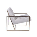 Chaise longue d&#39;intérieur moderne avec structure en plaqué or